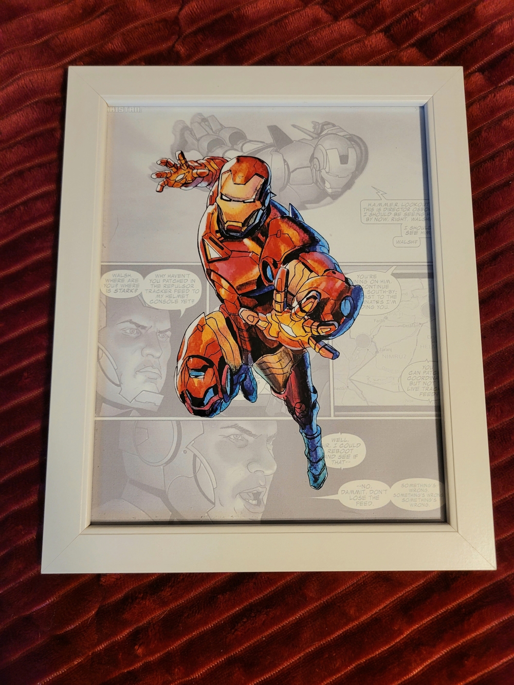 Marvel Iron Man Framed Art Print in Red and Gold